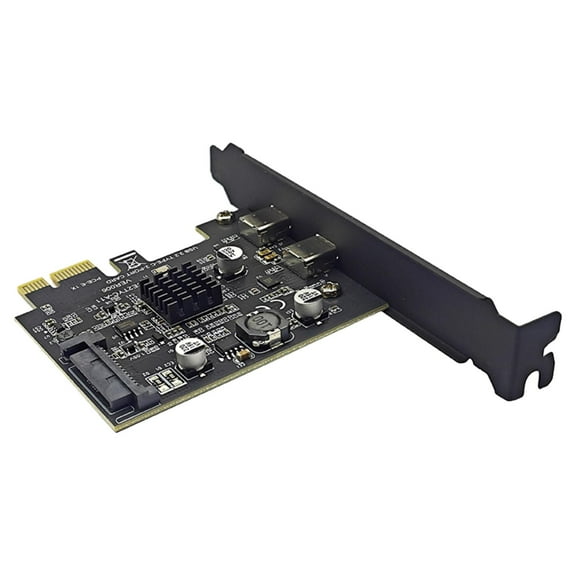 Almencla USB3.2 10Gbps Expansion Card Black Convenient Installation 10Gbps Transmission Replacement for Personal Computer
