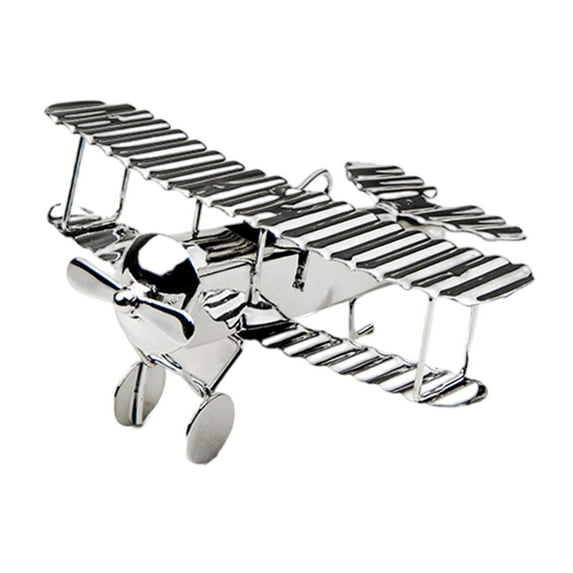 Almencla Vintage Airplane Model Aircraft Glider Biplane Ornament Photo Props Retro Decor Airplane Model Ornaments for Entrance Bedroom Small