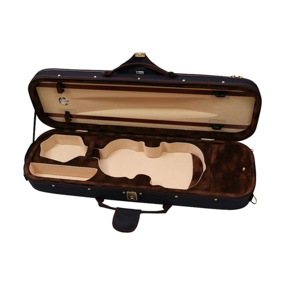 Almencla Violin Case 4/4 Full Size Adjustable Shoulder Straps Oblong Violin Hard Case