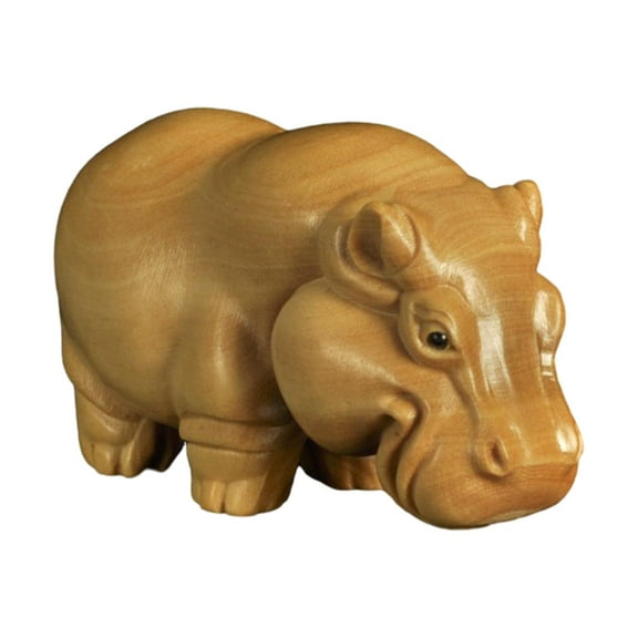 Almencla Wooden Animals Statue Hand Carved Crafts Lucky Decoration Creative Animals Sculpture Handcrafts for Office Cabinet Decoration C