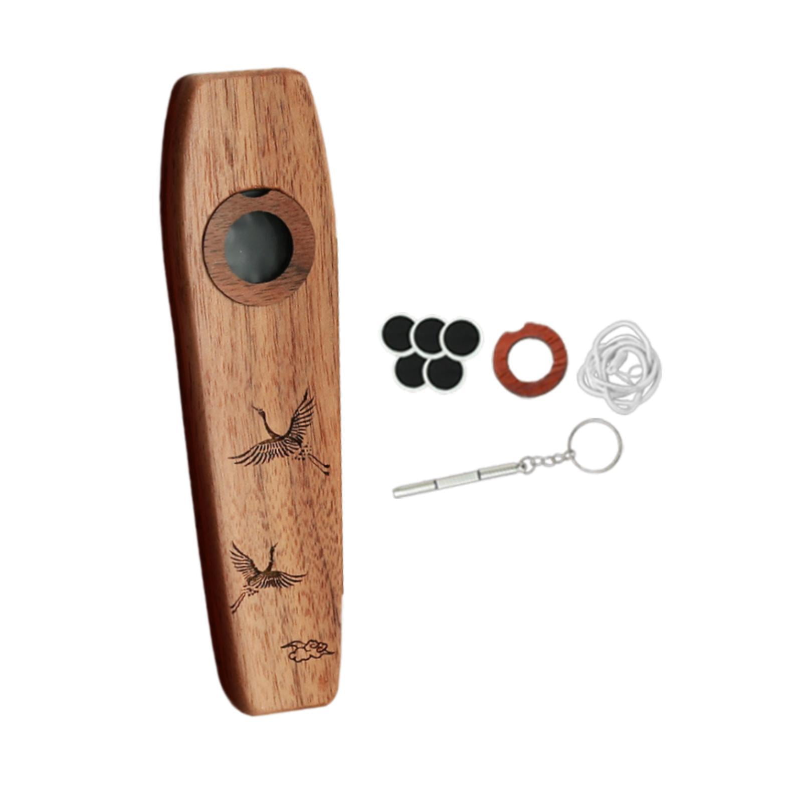 Almencla Wooden Kazoo Wind Instrument Innovative Kazoo with Accessories ...