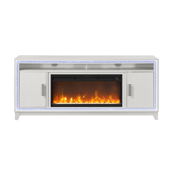 Almera White 72 Inch Fireplace