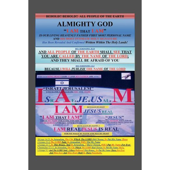 Almighty God Holy Signature : Revealed Written Within The Holy Lands (Paperback)