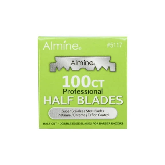 Almine Professional Half Cut Double Edge Blade - 100 Count/Packet
