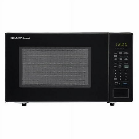 Sharp - Carousel 1.4 Cu. Ft. Microwave with Sensor Cooking - Black
