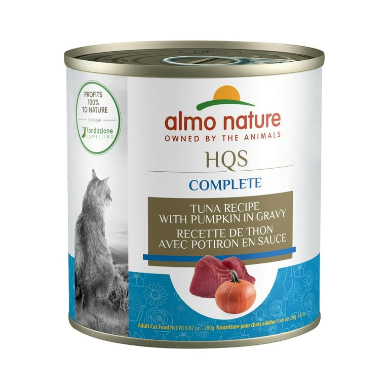 Almo Nature HQS Complete Cat Grain Free Tuna with Pumpkin In Gravy Canned Cat Food Almo Nature HQS Complete Cat Grain Free Tuna with Pumpkin In Gravy Canned Cat Food