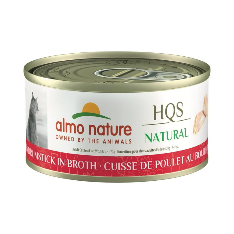 Almo Nature HQS Natural Cat Grain Free Chicken Drumstick In Broth Canned Cat Food Almo Nature HQS Natural Cat Grain Free Chicken Drumstick In Broth Canned Cat Food