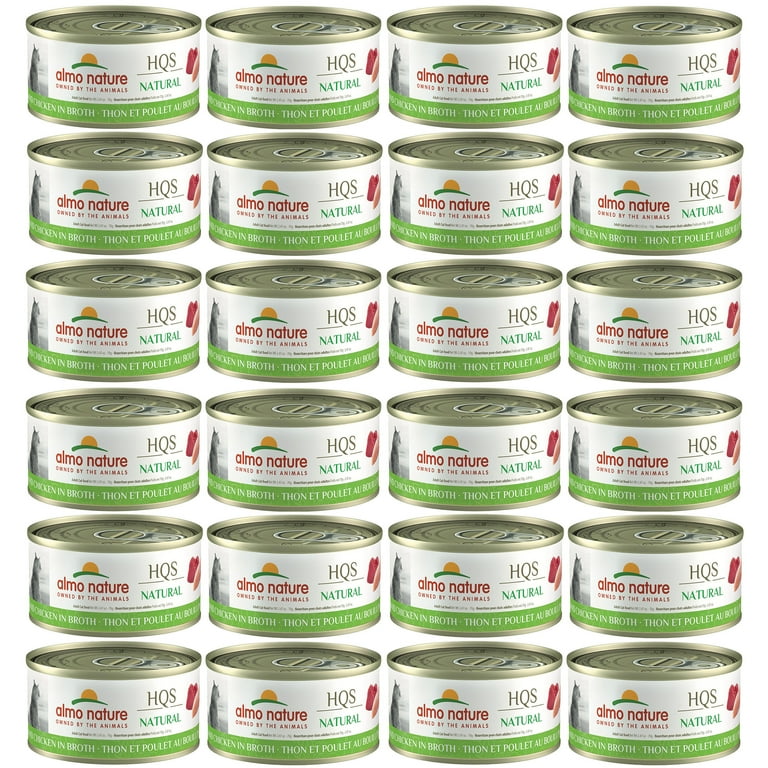 Almo Nature HQS Natural Cat Grain Free Tuna and Chicken In Broth Canned Cat Food Almo Nature HQS Natural Cat Grain Free Tuna and Chicken In Broth Canned Cat Food