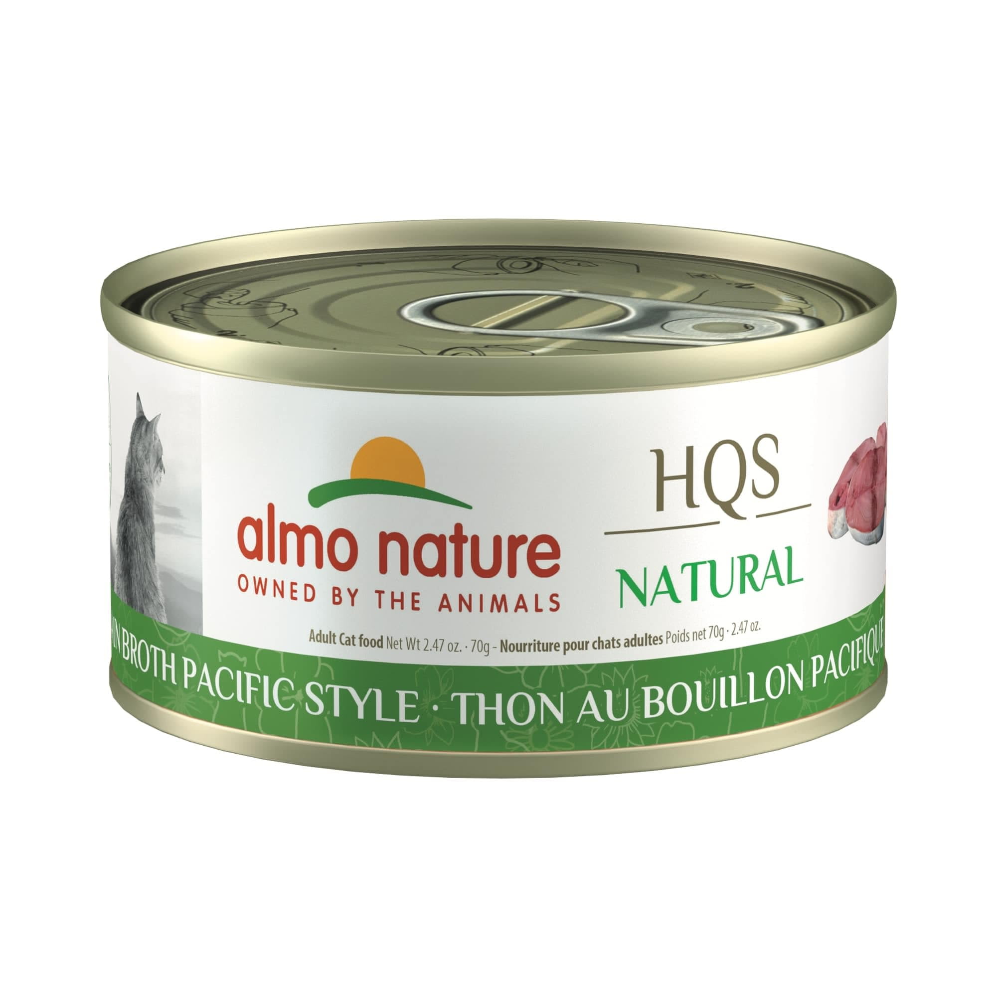 Almo Nature HQS Natural Cat Grain Free Additive Free Tuna In Broth Pacific Style Canned Cat Food Almo Nature HQS Natural Cat Grain Free Additive Free Tuna In Broth Pacific Style Canned Cat Food