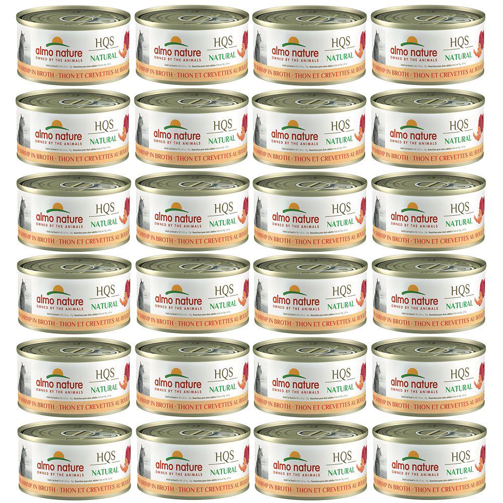 Almo Nature HQS Natural Cat 24 Pack Tuna and Shrimp In Broth