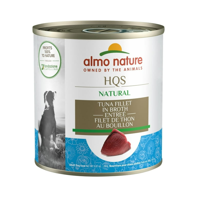 Almo Nature HQS Natural Dog Additive Free Tuna Fillet Canned Dog Food Almo Nature HQS Natural Dog Additive Free Tuna Fillet Canned Dog Food