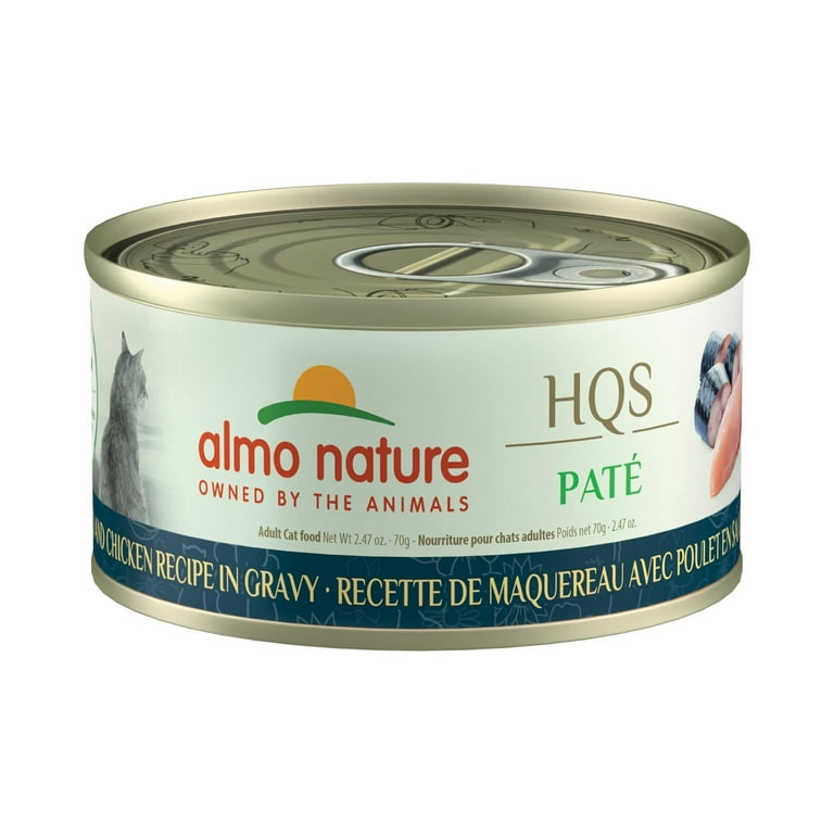 Almo Nature HQS Natural Cat Grain Free Additive Free Mackerel Canned Cat Food Almo Nature HQS Natural Cat Grain Free Additive Free Mackerel Canned Cat Food