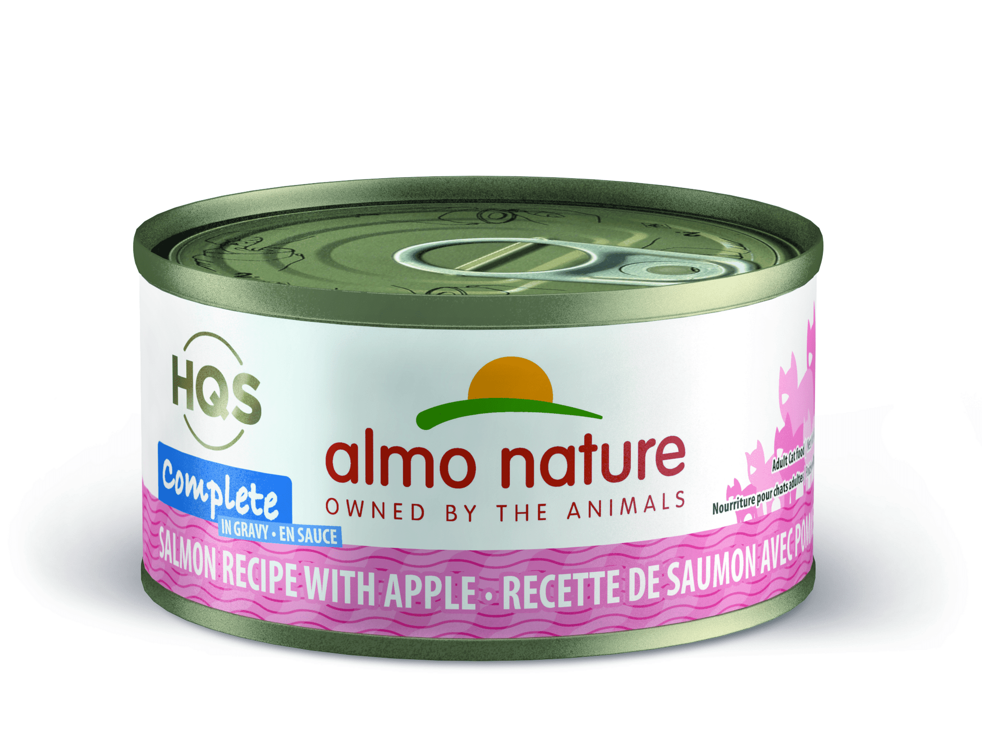 Almo Nature HQS Complete Cat Grain Free Salmon with Apple Canned In Gravy Cat Food Almo Nature HQS Complete Cat Grain Free Salmon with Apple Canned In Gravy Cat Food