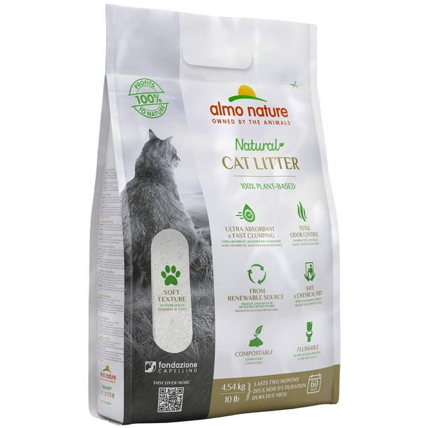Almo Nature Natural Unscented Cat Litter 10 lbs NonToxic, 100