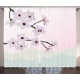 thumbnail image 1 of Ambesonne Almond Blossom Curtains 2 Panel Set, Motifs with Trees, 108" x 108", Multicolor, 1 of 3