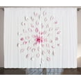 thumbnail image 1 of Ambesonne Almond Blossom Curtains 2 Panel Set, Sakura with Petals, 108" x 96", Pink Pale Pink, 1 of 3