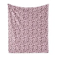 thumbnail image 1 of Almond Blossom Soft Flannel Fleece Throw Blanket, Ornamental Arrangement with Blooming Cherry Flowers Japan, Cozy Plush for Indoor and Outdoor Use, 60" x 80", Dried Rose Pale Pink, by Ambesonne, 1 of 6