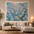 thumbnail image 1 of Almond Blossoms on Sunlit Layered Blue Sky, Serene Illustration for Art Lovers, Botanical Wall Art, Housewarming Gift, Tapestry Wall Hanging for Studio and Living Room, 1 of 7