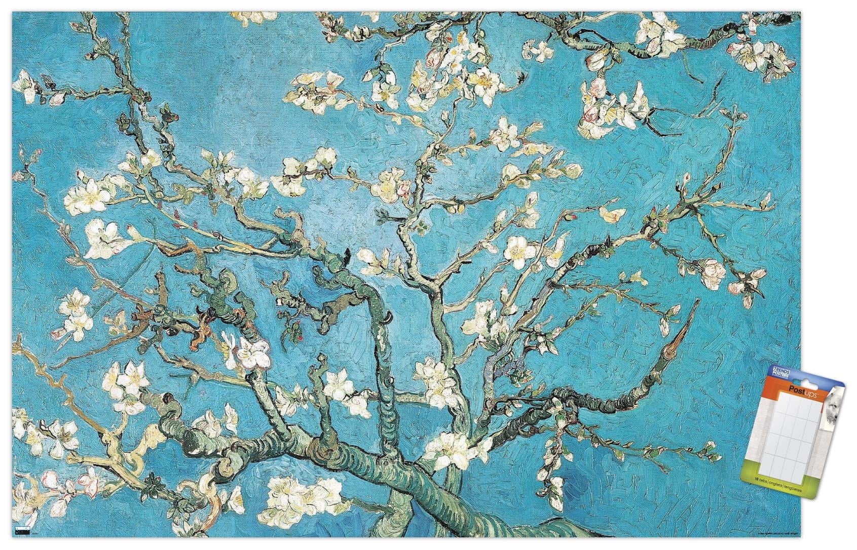 Almond Branches In Bloom by Vincent van Gogh Wall Poster, 22.375" x 34"