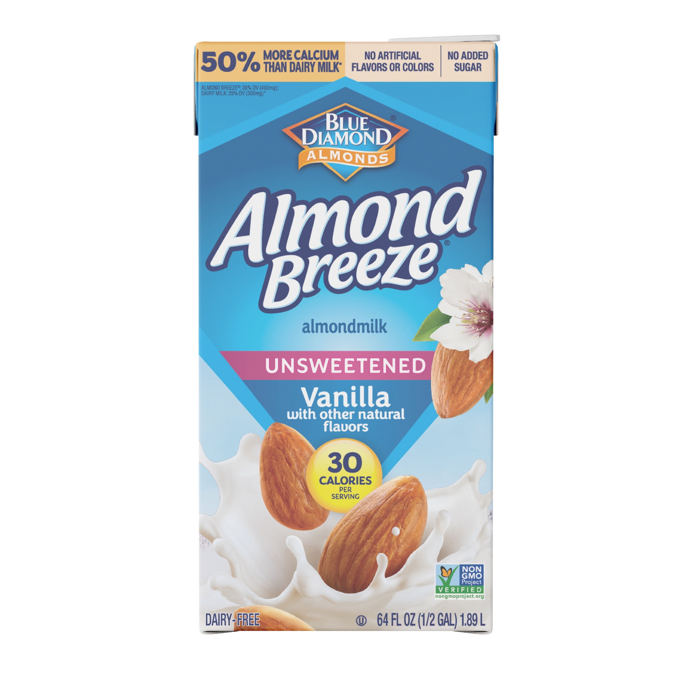 Almond Breeze ShelfStable Unsweetened Vanilla Almondmilk, 64 oz