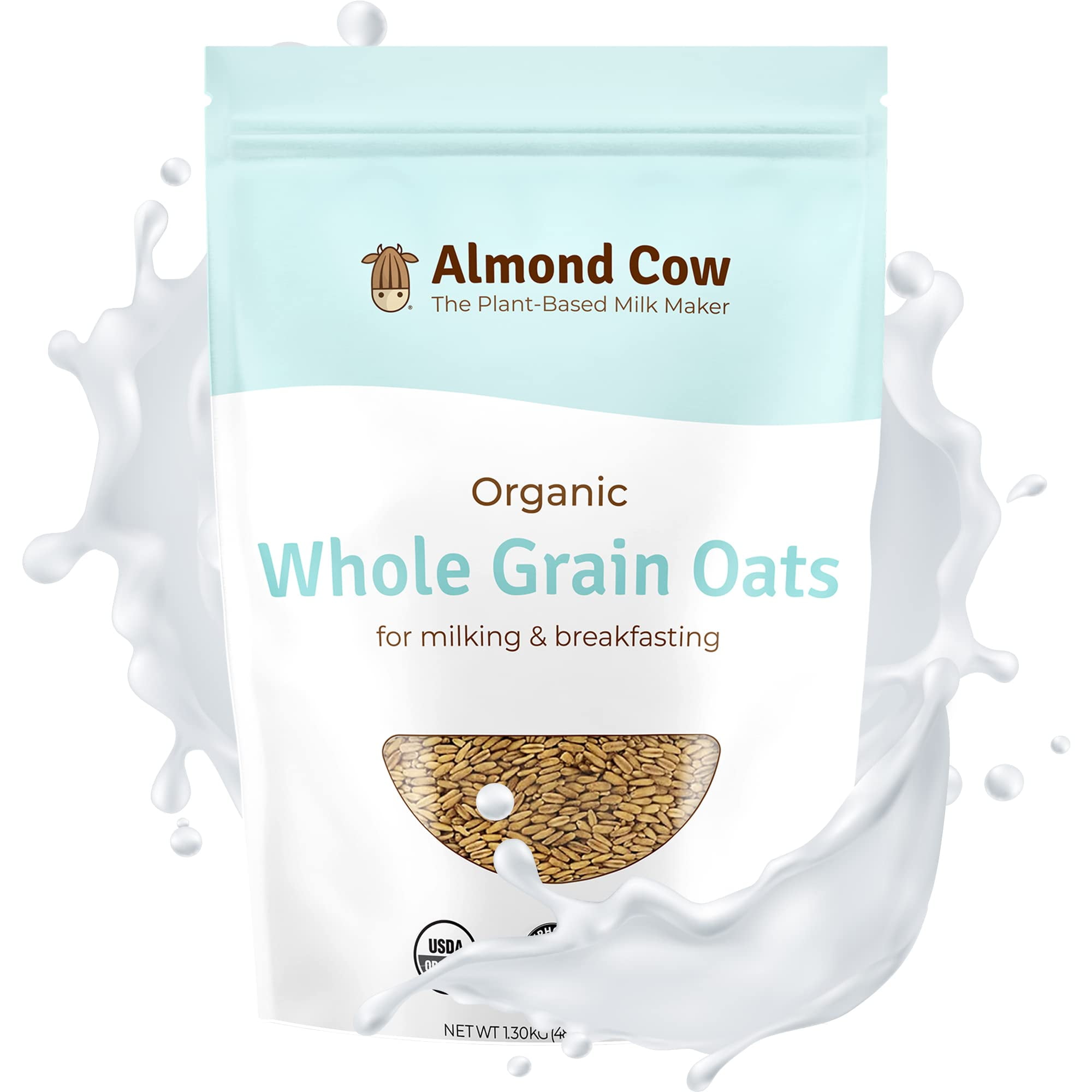 Almond Cow Organic MMF7 Whole Grain Oats, Natural Organic Oatmeal