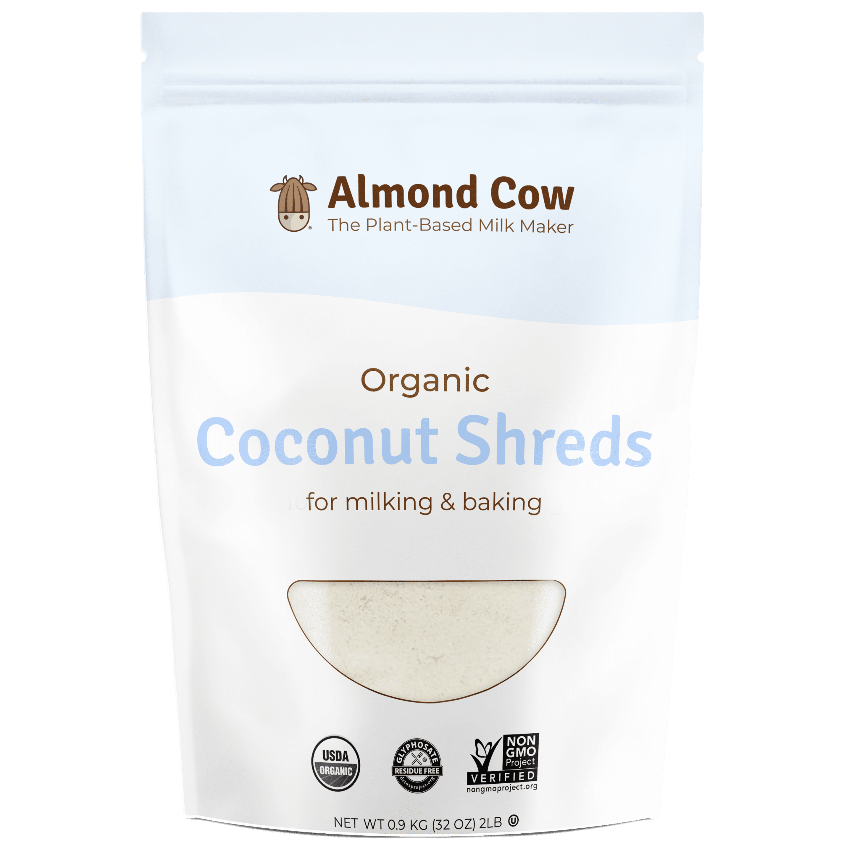 Almond Cow Organic Shredded Coconut, 2 Pounds, Unsweetened Coconut