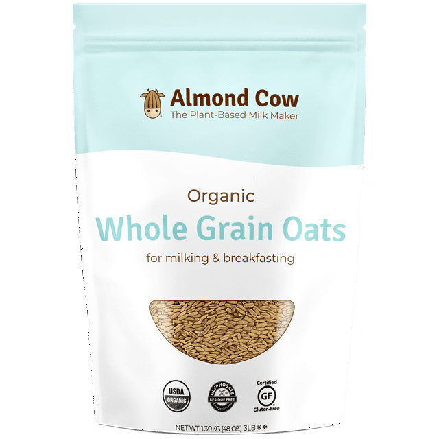 Almond Cow Organic Whole Grain Oat Groats, 48 oz, Gluten Free, NonGMO