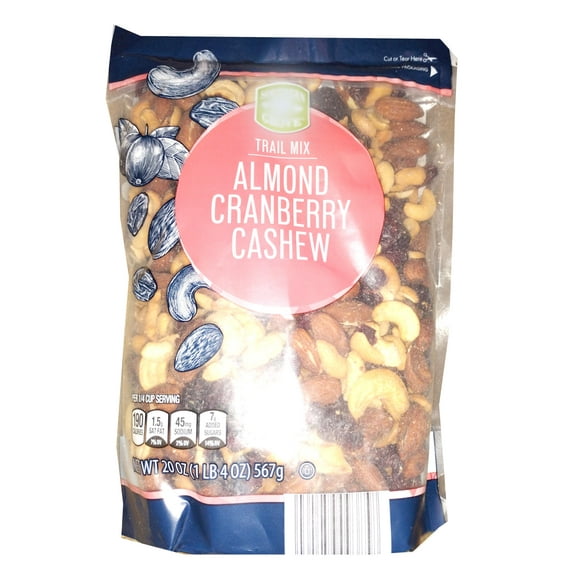 Almond Cranberry CashewITSCTrail Mix- Snack Snacking Nut Food Sweet Dried Fruit Blend, 18oz Southern Grove Jumbo Bag