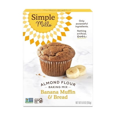 Almond Flour Baking Mix, Banana Muffin & Bread Mix - Gluten Free, Plant Based, Paleo Friendly, 9 Ounce ()