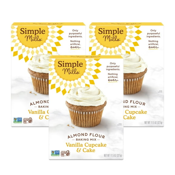 Almond Flour Baking Mix, DEF29 Vanilla Cupcake & Cake Mix - Gluten Free, Plant Based, Paleo Friendly, 11.5 Ounce (Pack of 3)