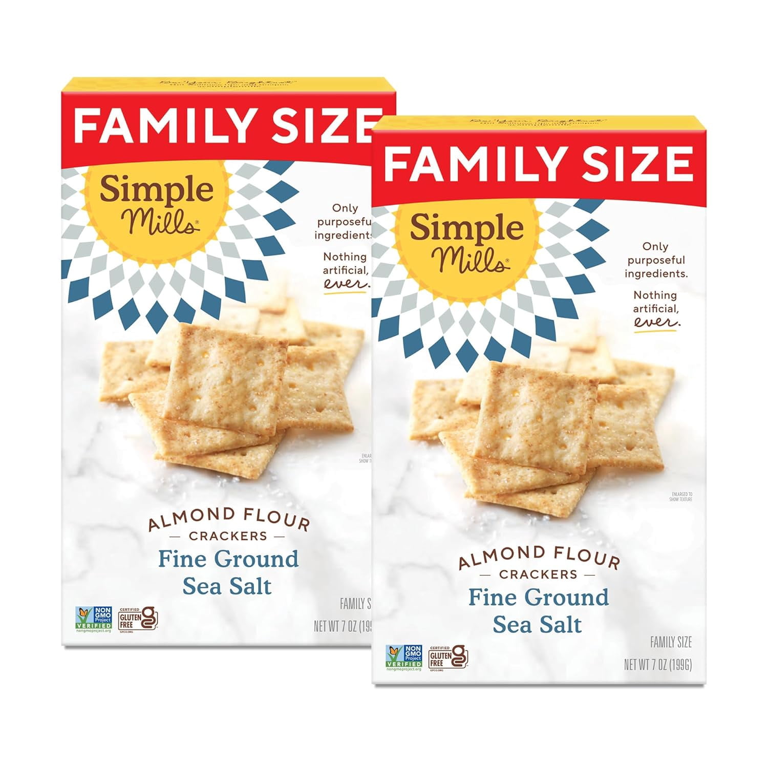 Almond Flour Crackers, Family Size, Fine Ground Sea Salt Gluten Free