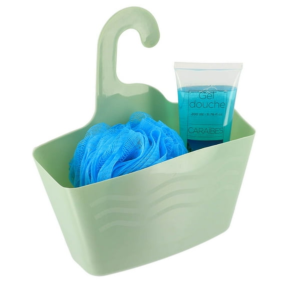 Almond Green Hanging Shower Caddy Organizer Plastic Basket