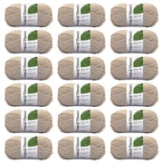 Loops & Threads Almond Impeccable Yarn - Medium Weight Yarn for Knitting, Crochet, Weaving, Arts & Crafts, 18 Pack