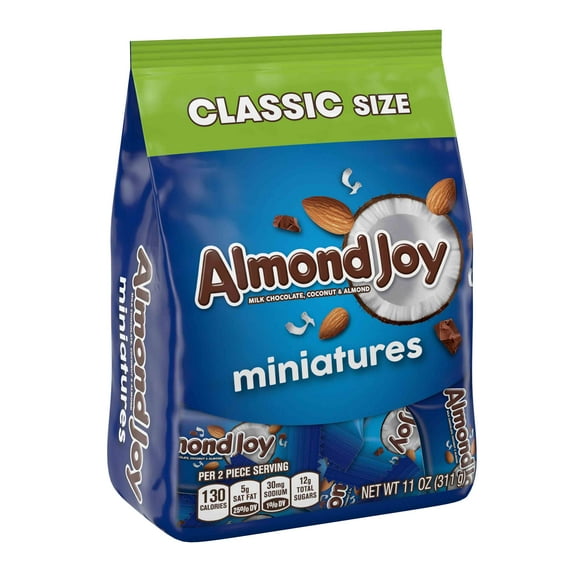 Almond Joy Classic Size Milk Chocolate Coconut & Almond Miniatures, 11 Oz.