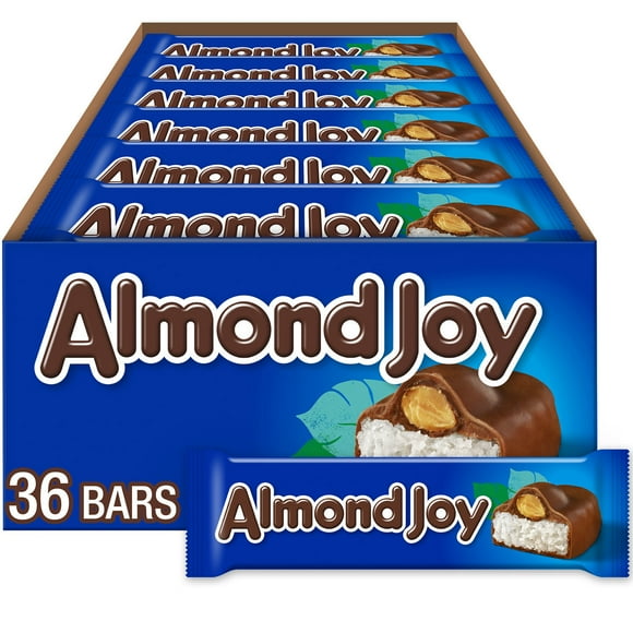 Almond Joy Coconut and Almond Chocolate Easter Candy, Bars 1.61 oz, 36 Count