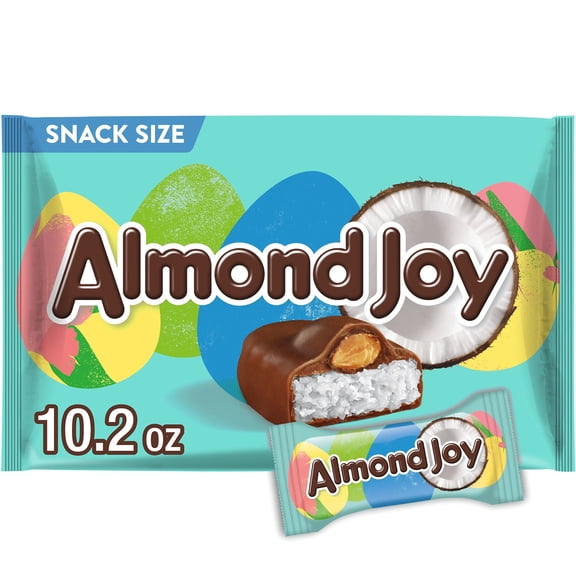 Almond Joy Coconut and Almond Chocolate Snack Size Easter Candy, Bag 10.2 oz