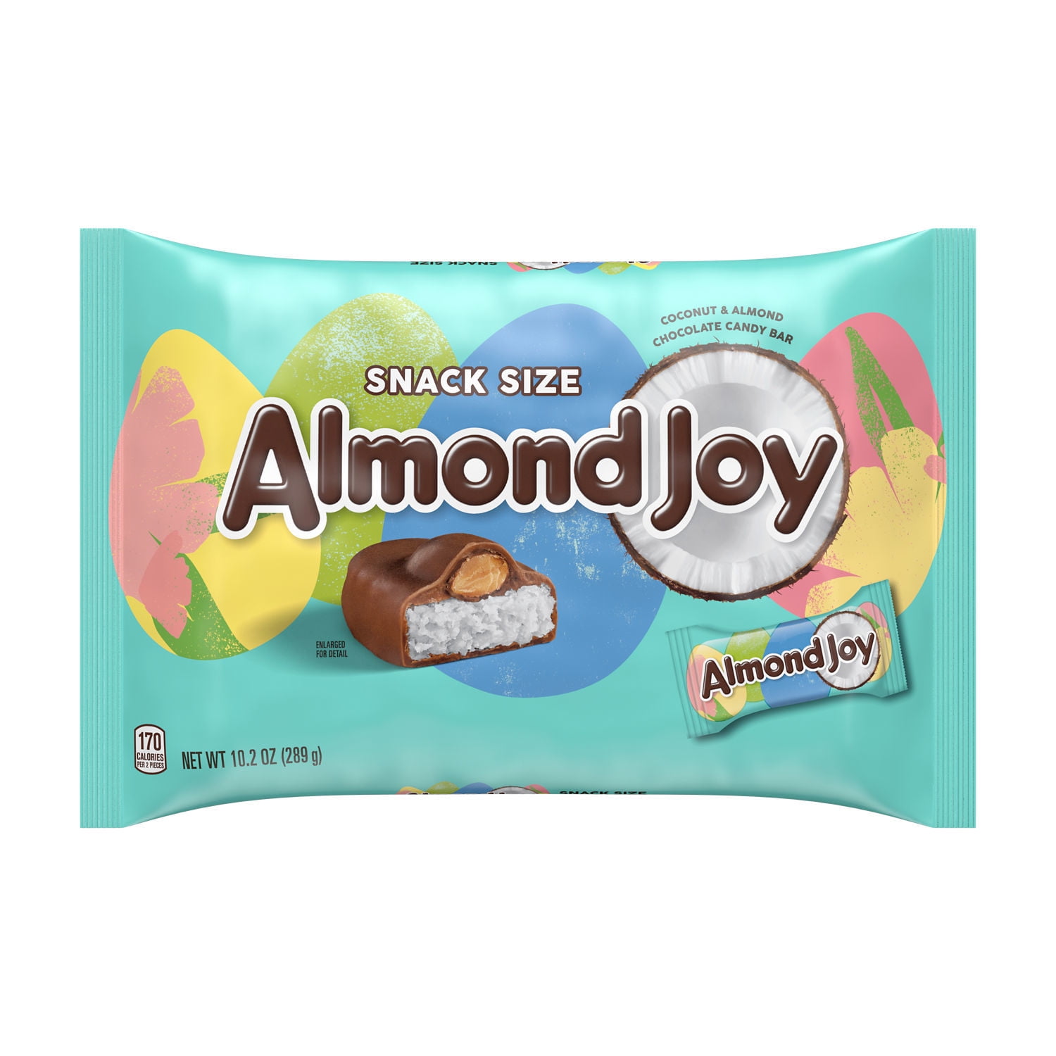 Almond Joy Coconut and Almond Chocolate Snack Size Easter Candy, Bag 10