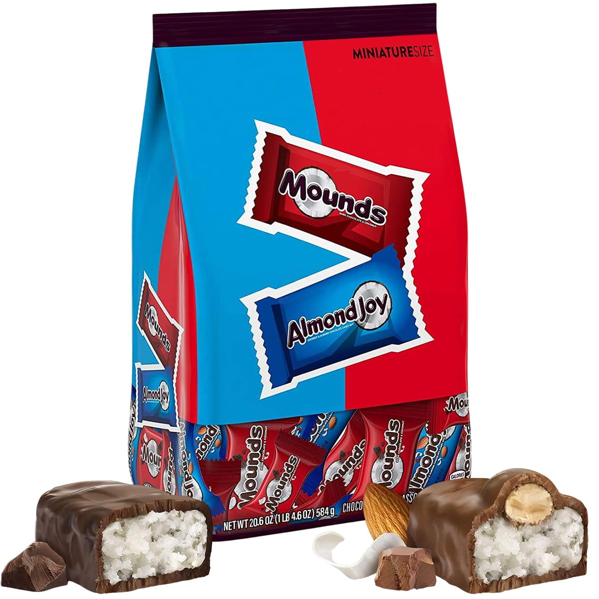 Almond Joy and Mounds Chocolate Candy Assortment Individually Wrapped