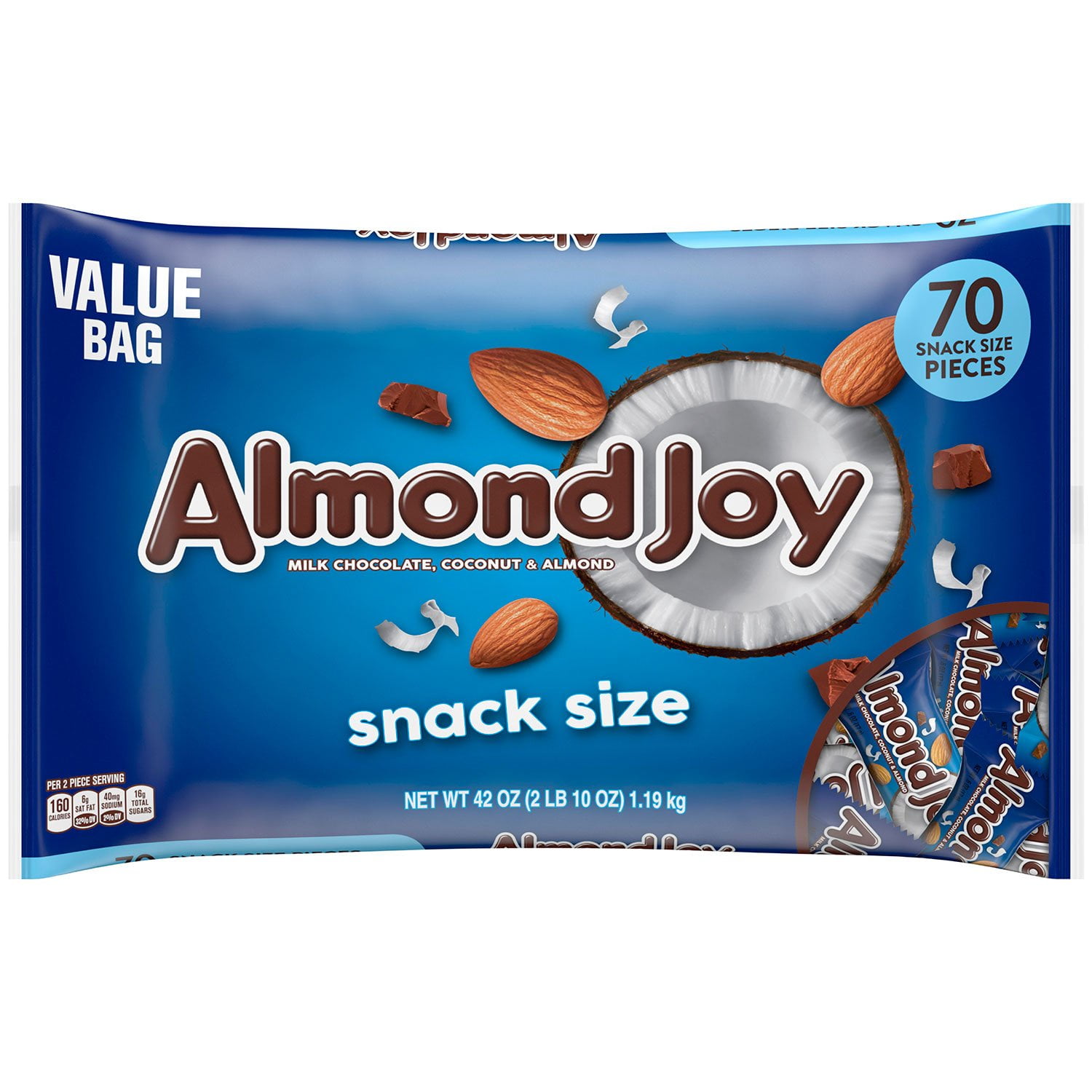 Almond Joy Snack Size Bars (42 Ounce, 70 Count)