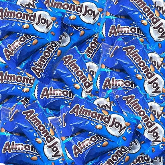 Almond Joy Snack Size Milk Chocolate Coconut Candy Bars with Whole Almonds, Bulk 3 lb Bag