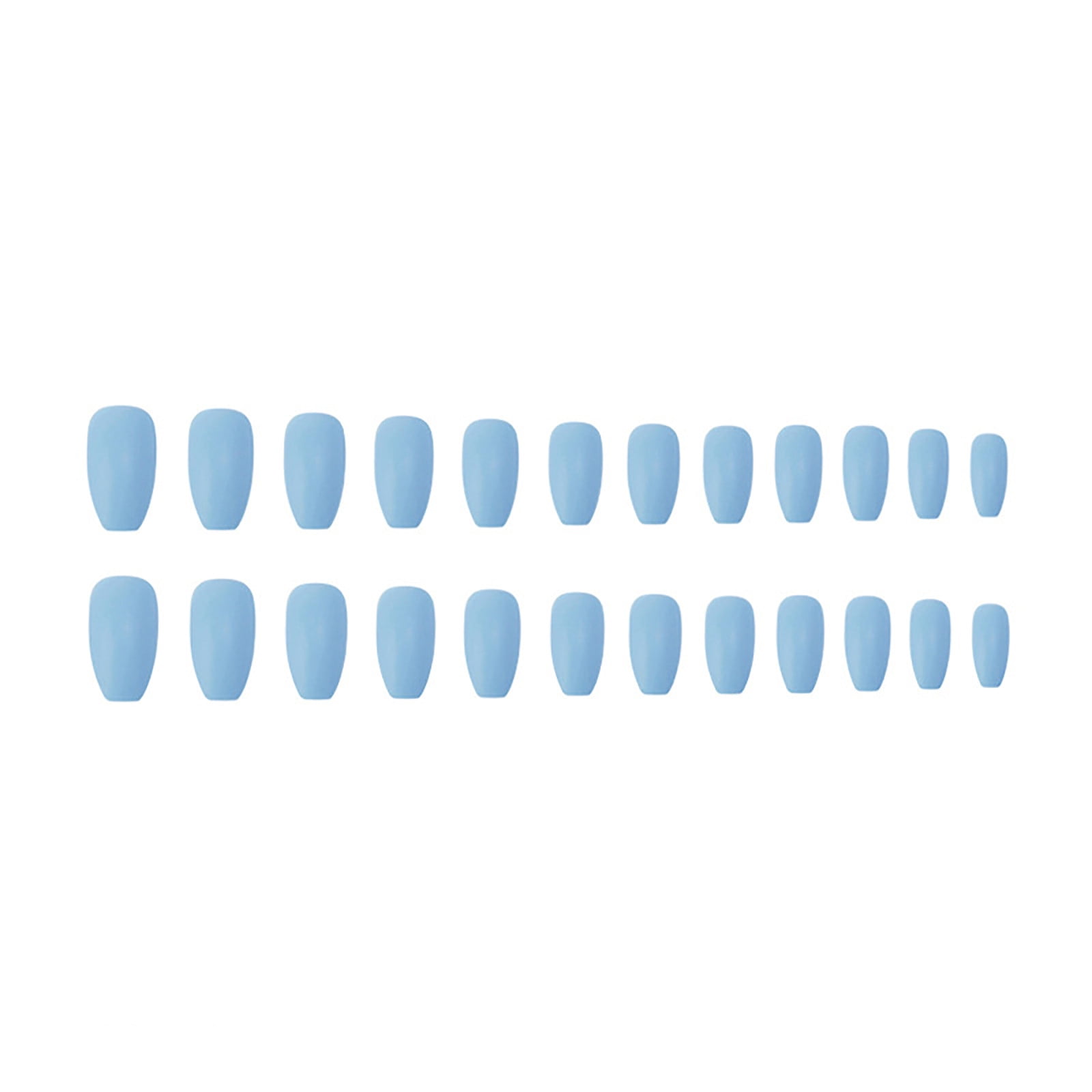 Almond Nail Tips, Pure Color Glossy Wearing Nails Finished Nails 24