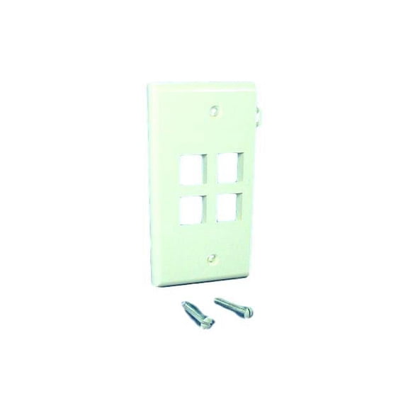 Almond Quickport 4-Port Sectional Wallplate