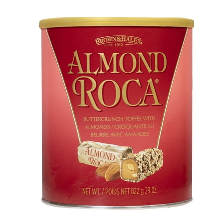 Almond Roca Buttercrunch Toffee with Almonds Christmas, 29 oz Canister