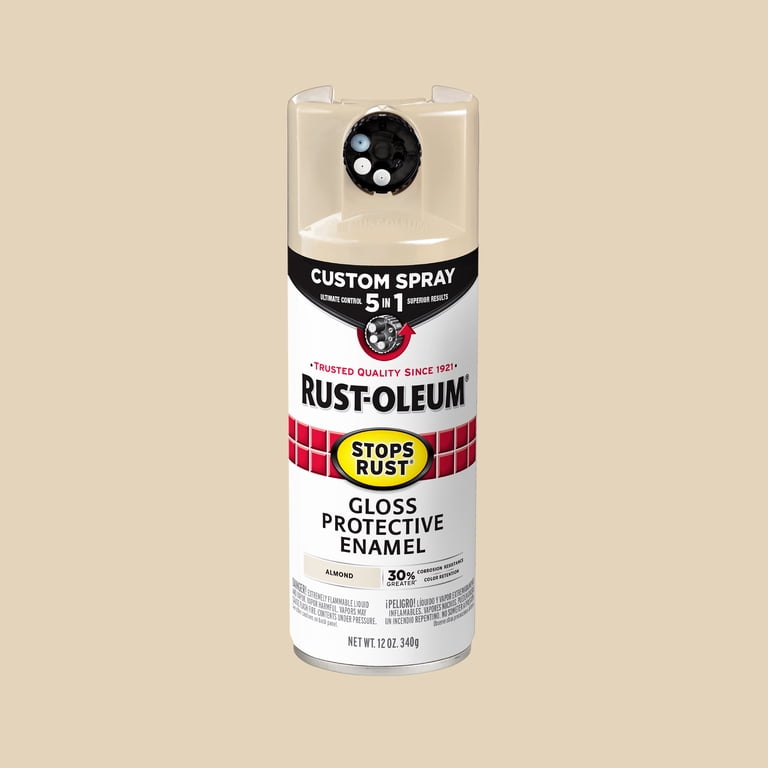 Almond, Rust-Oleum Stops Rust Custom Sprays 5 in 1 Gloss Spray