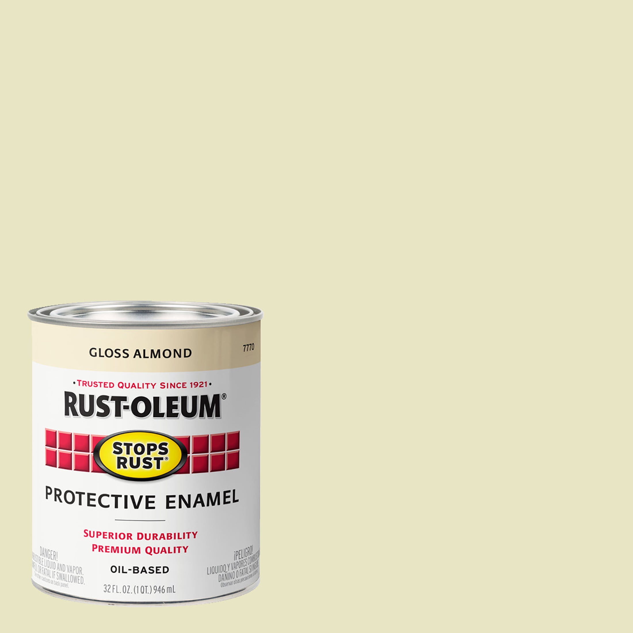 Almond, Rust-Oleum Stops Rust Gloss Protective Enamel Paint- 7770502, Quart- 2 Pack
