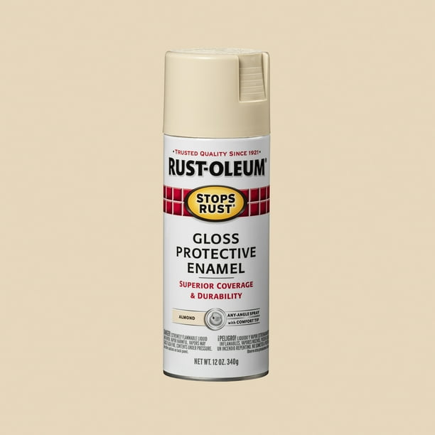 Almond, Rust-Oleum Stops Rust Gloss Protective Enamel Spray Paint