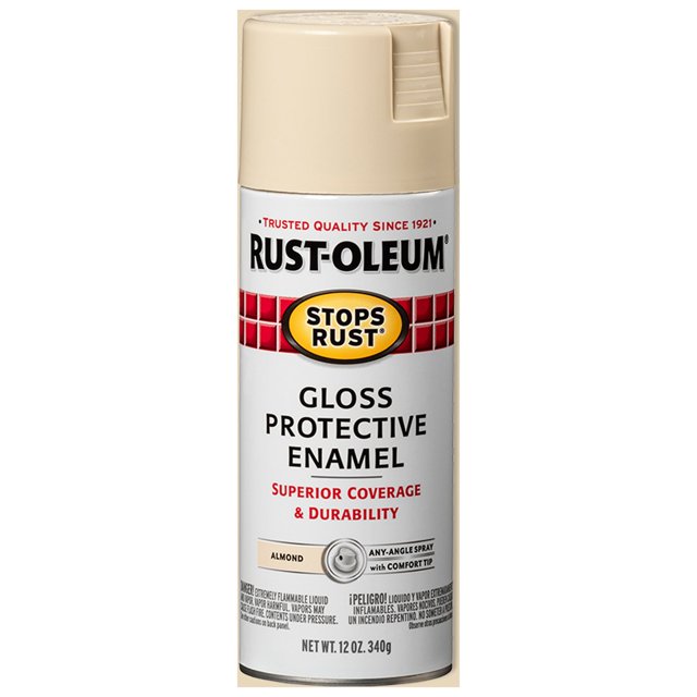 Almond, RustOleum Stops Rust Gloss Protective Enamel Spray Paint