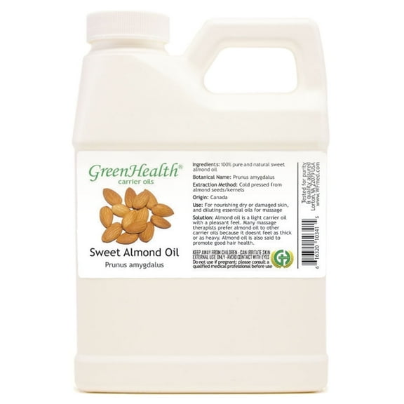 Almond Sweet Carrier Oil - 16 fl oz - White Plastic Jug w/ Cap