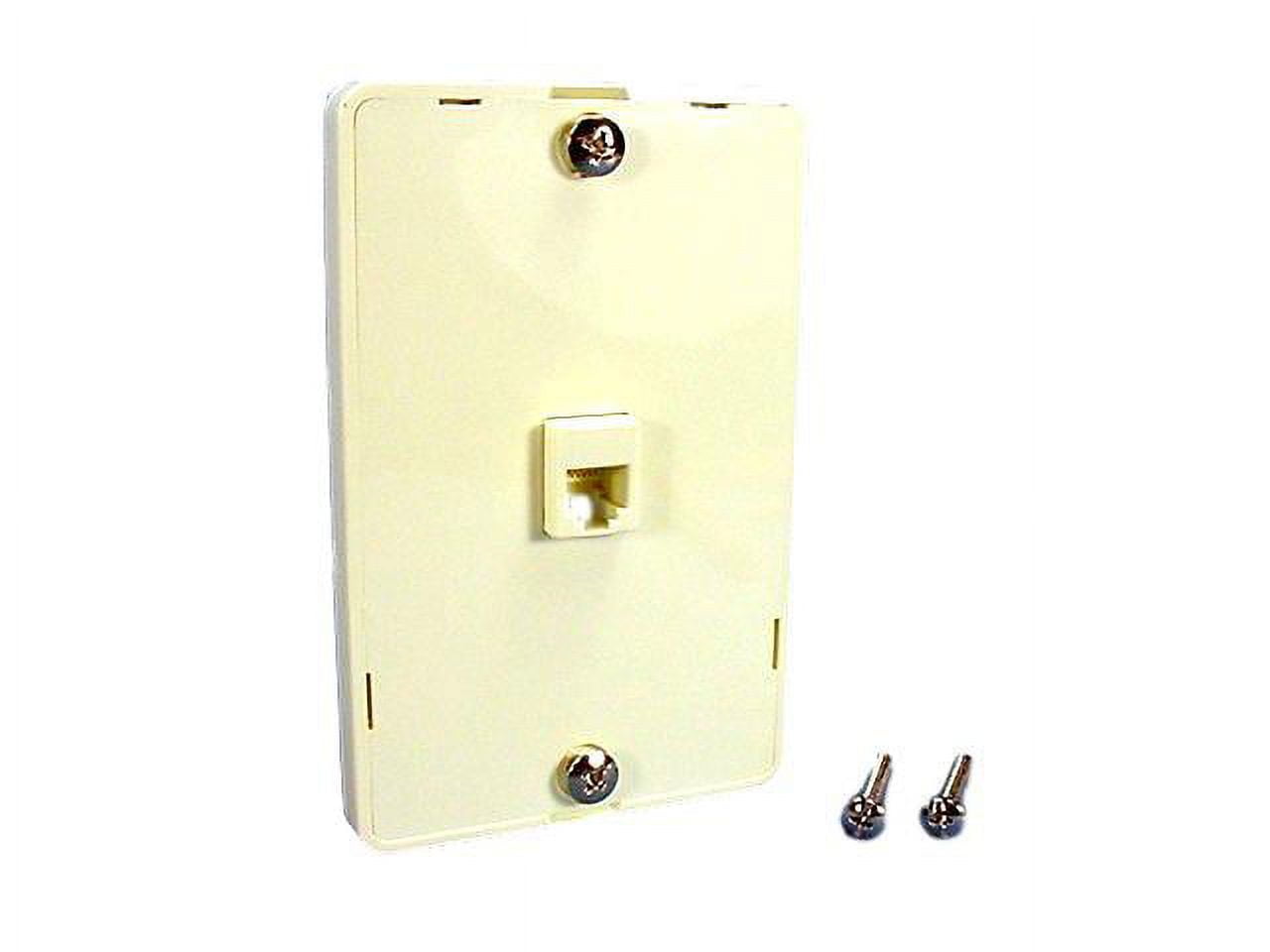 Almond Wall Phone Mounting Plate Telephone Jack 40914A