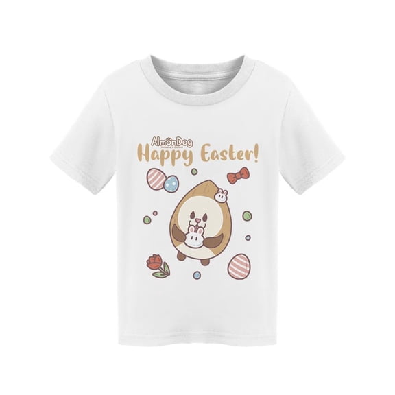 Almondog Happy Easter! T-Shirt Toddler -Electural Designs, 3 Toddler